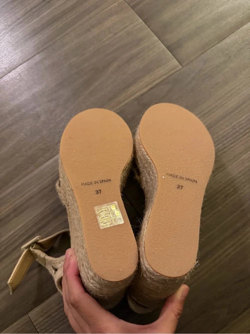 Jeffrey Campbell Natural Braided Espadrille Wedge Sandals